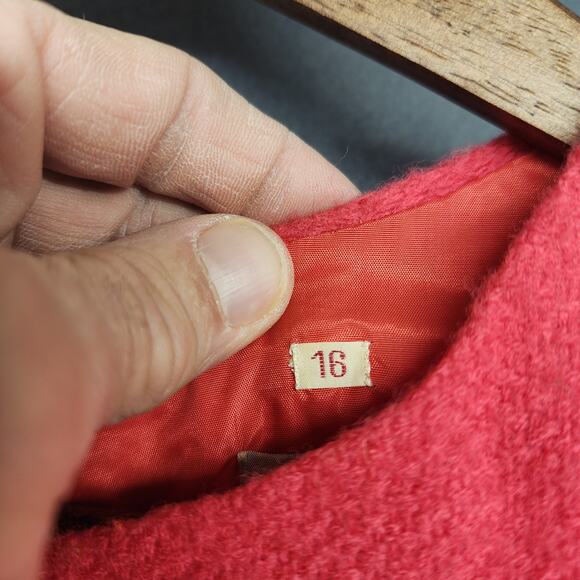 Countess Ebba Von Eckermann Vtg 60s Dress Womens Wool Pink Sweden Tagged 16 - Picture 4 of 16